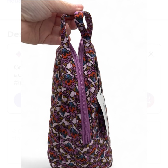Vera Bradley Purple Floral lunch box new - Picture 2 of 3